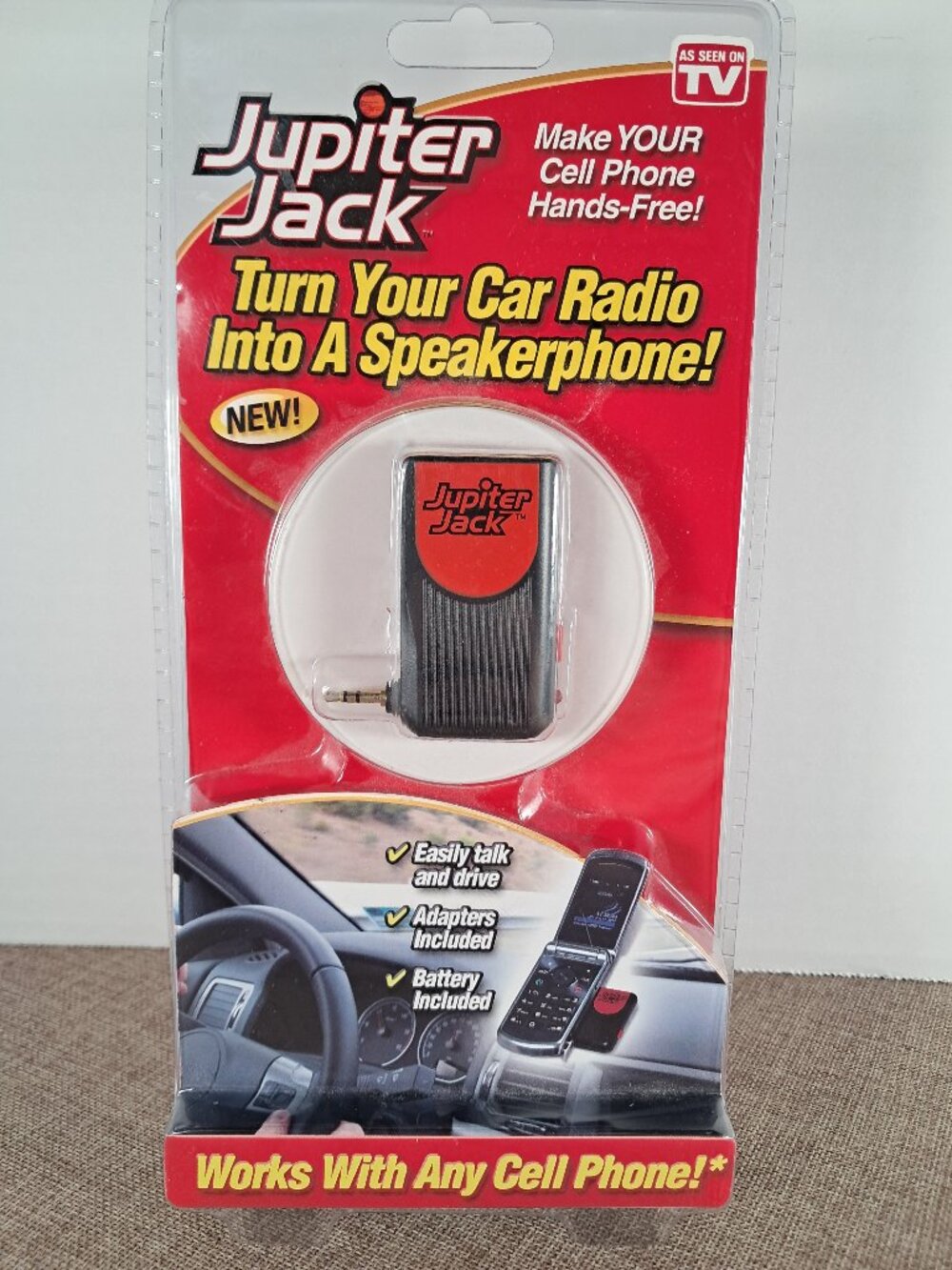 New! As Seen on TV Juniper Jack Turn Your Car Radio Into a Speakerphone